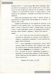24/4/1937. Dictamen de la Comissió de Foment i Riquesa Urbana de l’Ajuntament
